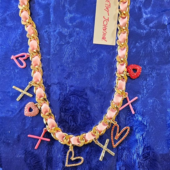 Betsey Johnson Valentine's or Any Day Charm Necklace - NWT - Picture 5 of 13